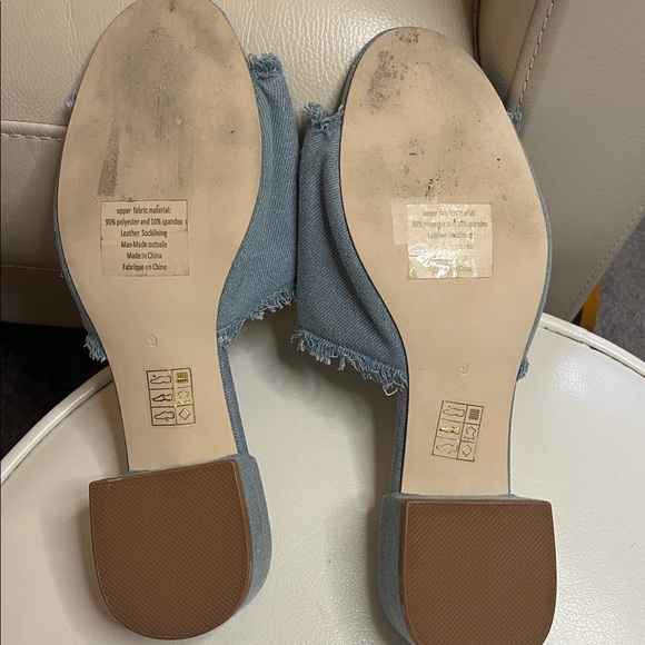 Anthropologie Jeffery Campbell Denim Slides Size 9 - Picture 12 of 12